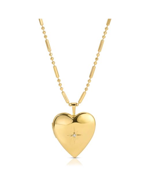 Glamrocks Jewelry Metallic Star Of My Heart Locket Necklace