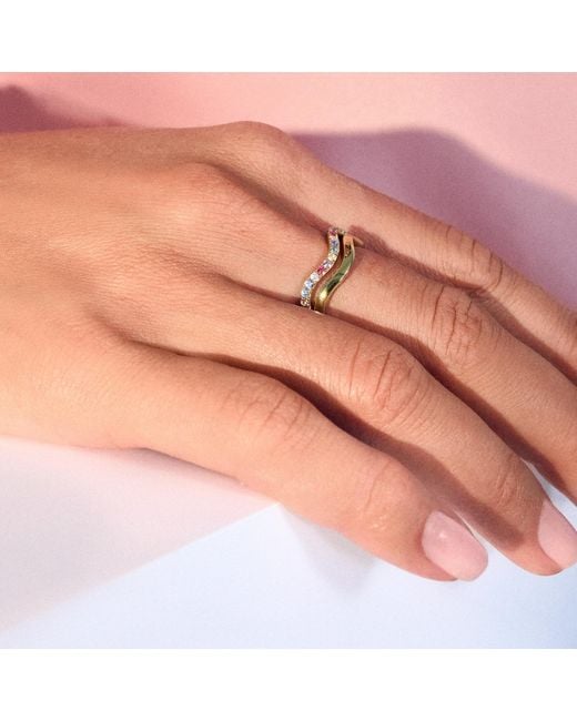 Sif Jakobs Jewellery White Ring Ellera Waves