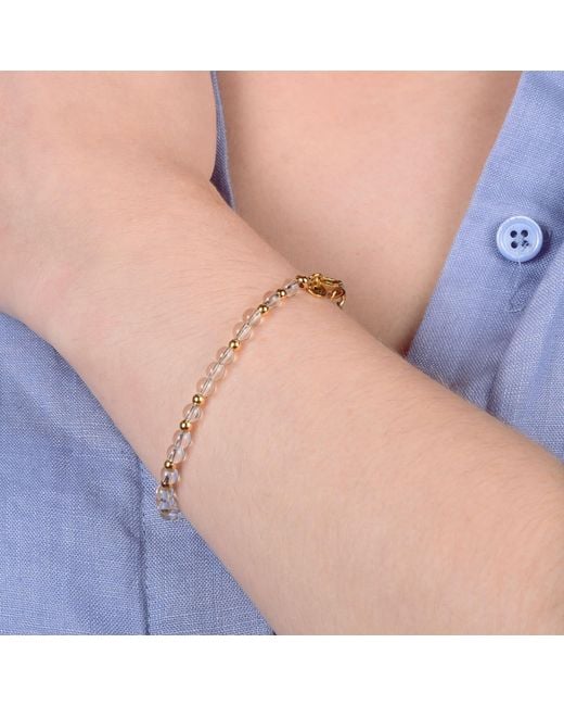 Nellou Jewellery Blue Aquamarine Birthstone Bracelet – March Jewel Bead