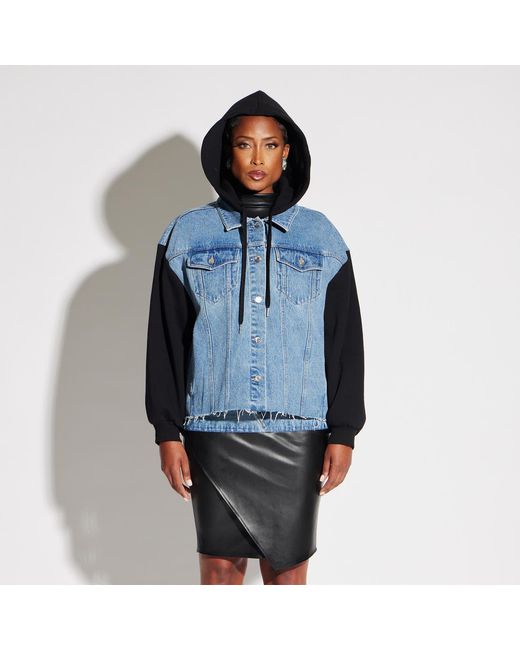 Circular Path Blue Combo Jean Jacket