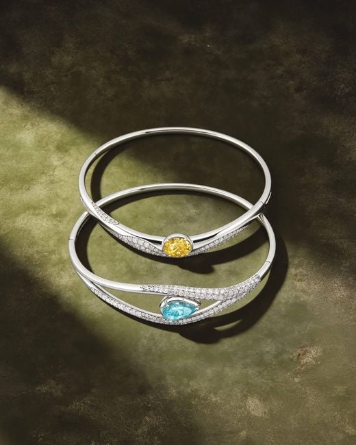 Arte Madrid White Sierra Pavé Contour Bangle