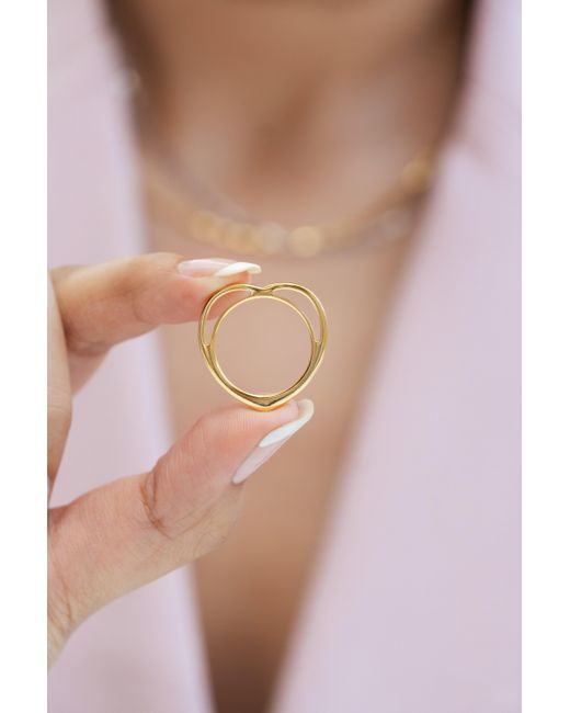 The Link Between Metallic Heartfelt Statement Ring