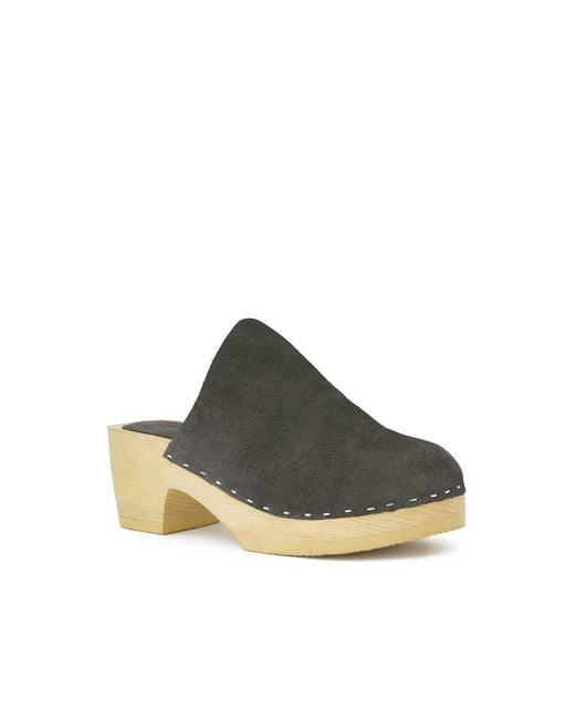Rag & Co Gray Darcie Suede Clogs