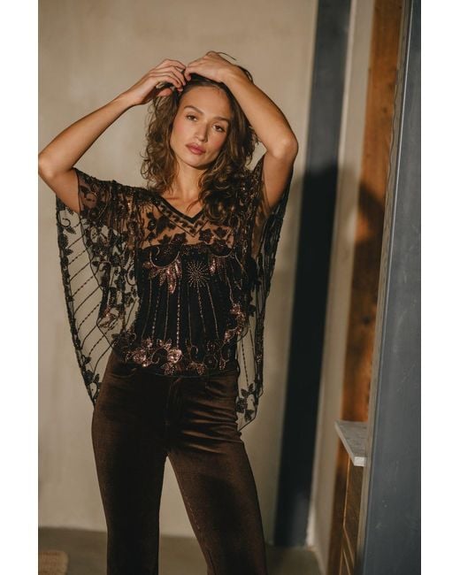 Traffic People Brown Corrie's Bravado Cord Velvet Kick Flare Trousers