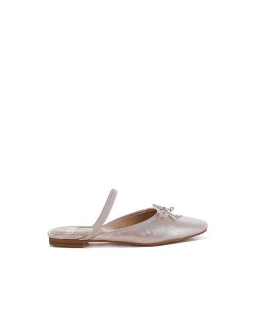 Rag & Co Metallic Opalia Glitter Ballet Mules