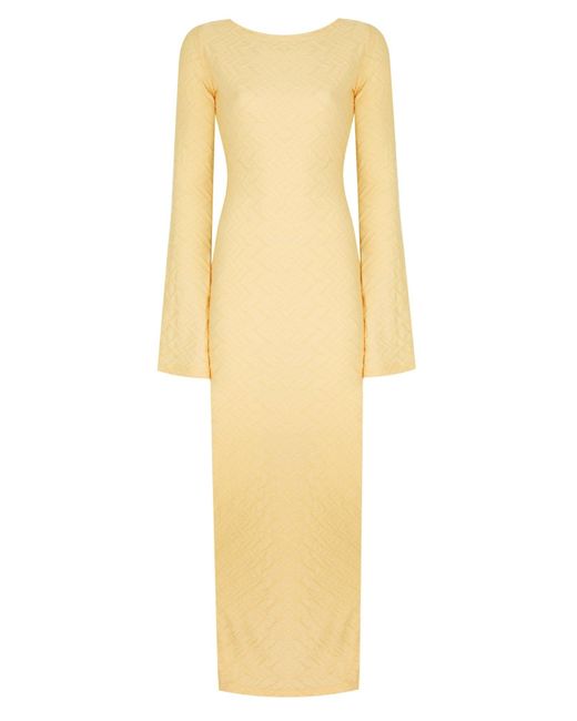 No'design Yellow Serene Backless Maxi Dress