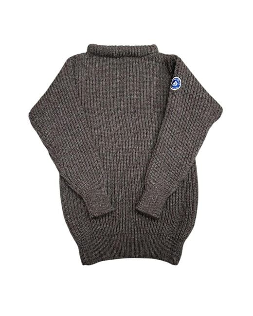 Arthur Beale Gray Erebus Boat Neck Pullover for men