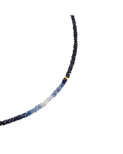 Bombyx House Metallic Birthstone September Sapphire Ombre Bead Necklace