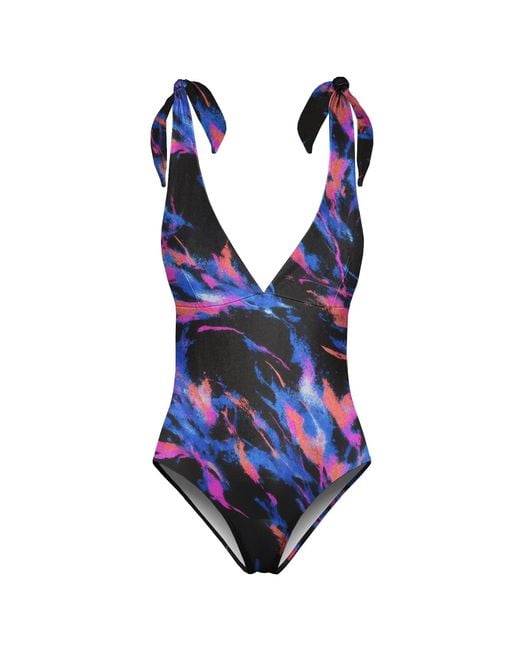 Aloha From Deer Blue Fiery Aurora One Piece Swimsuit