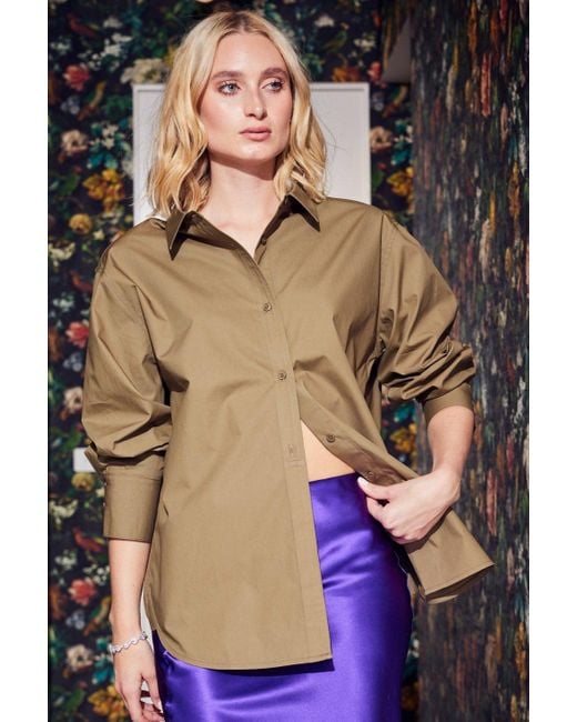 Lindsay Nicholas New York Green Marcia Oversized Shirt
