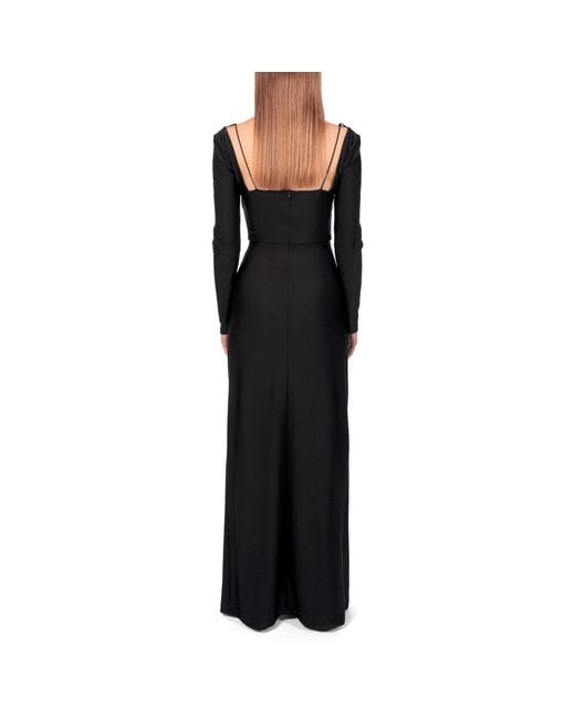 AGGI by HALEWSKI Black Dianna Maxi Maxi Evening Dress