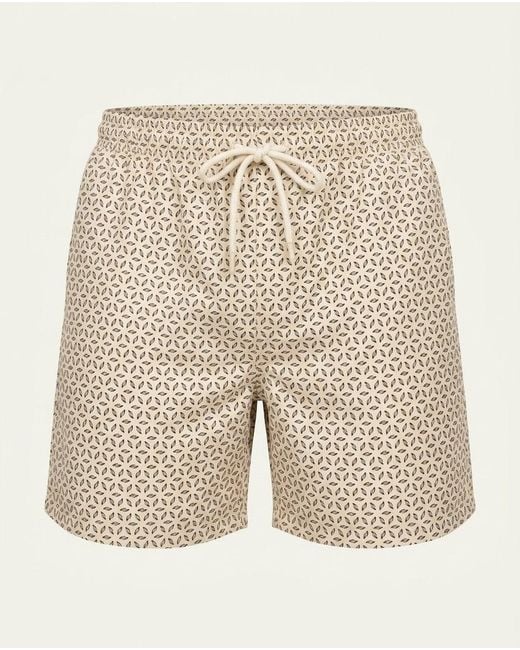 Saved Lab Natural Neutrals Monogram Swimshort for men
