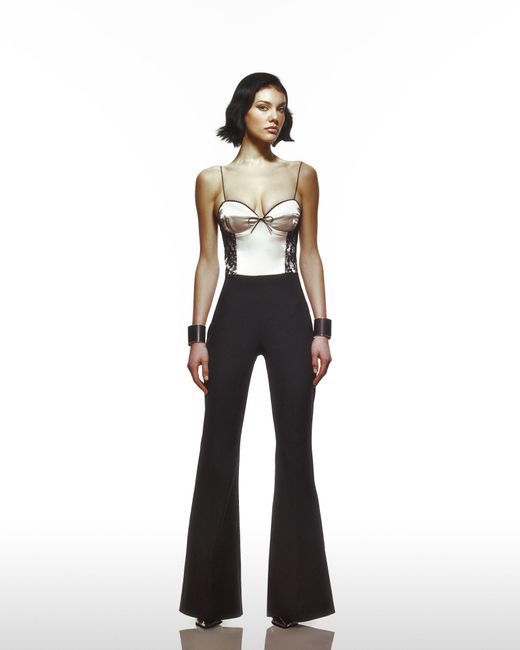 Maison sél Black Corsetted Jumpsuit –