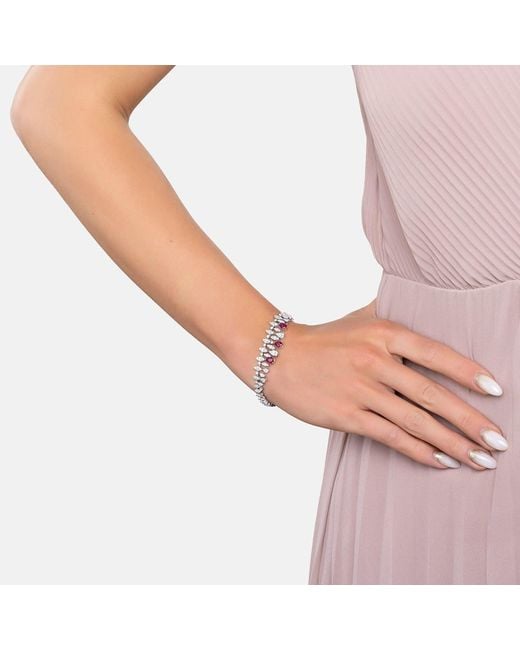 Latelita London Metallic Duchess Ruby Tennis Bracelet