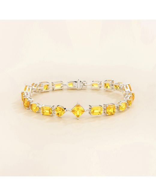 Juvetti Metallic Una Tennis Bracelet Set With Sapphire