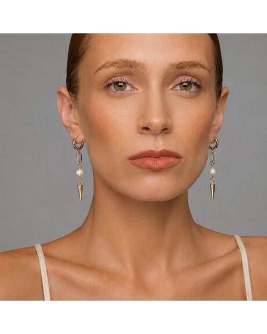 Kirei Metallic Glynt Earrings – Finish With Freshwater Pearl