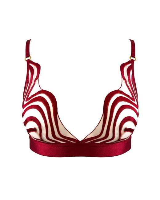 Somewhere Never Red Making Waves Triangle Bralette