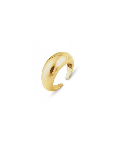 Spero London Metallic Sterling Dome Crescent Ring