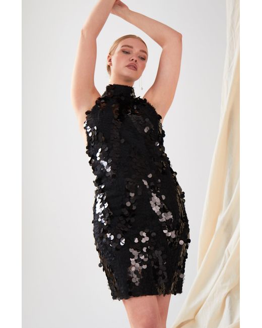 Sarvin Black Sparkly Dress