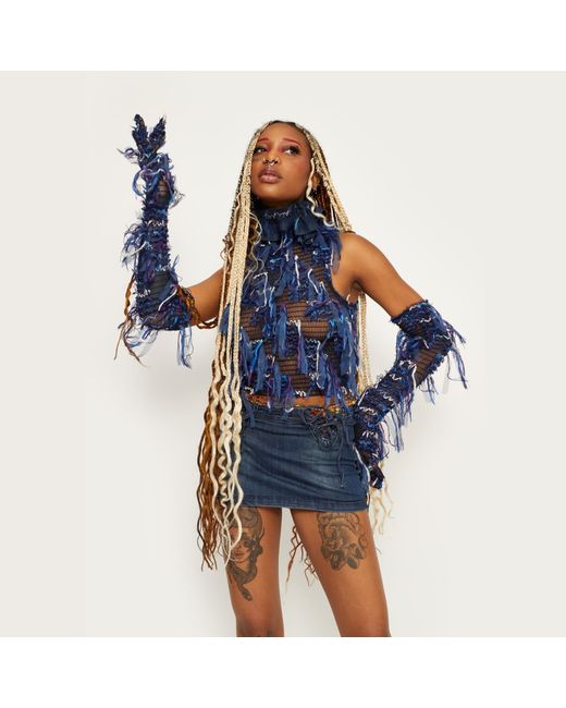 Sarah Regensburger Blue Goddess Summer Top Denim