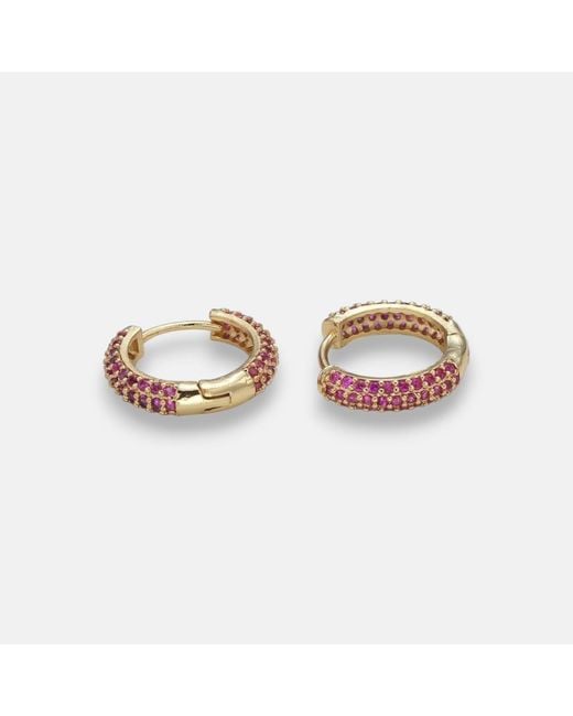Alexie of Athens Metallic Celeste Pave Huggies