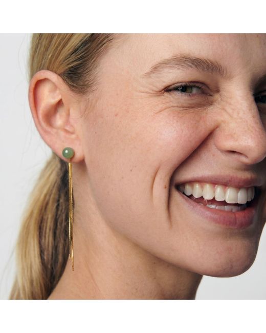 seree Blue Sia Jade Drop Earrings