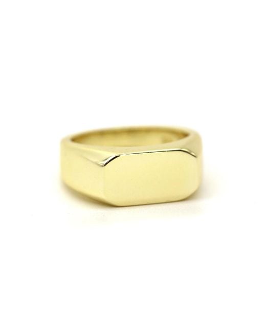 VicStoneNYC Fine Jewelry Yellow Timeless Bold Signet Ring For for men