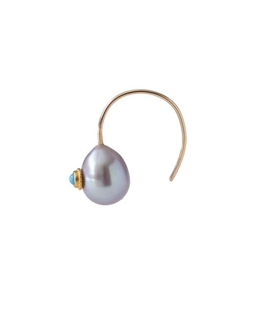 Bombyx House Blue Pearl Hook Earrings