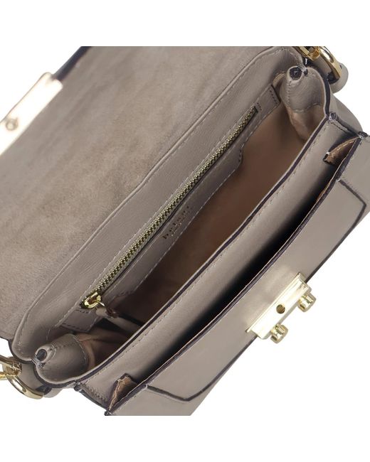 BELYSA Gray Flore, Leather Shoulder Bag