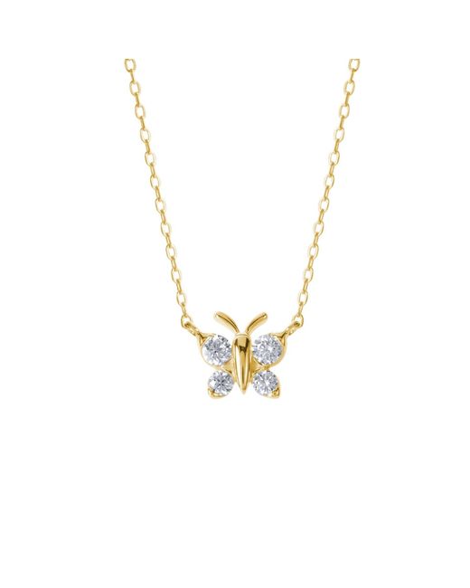 BLOOMTINE | Earth Angel HQ Metallic Enchanting Flutterfly Vermeil Butterfly Necklace
