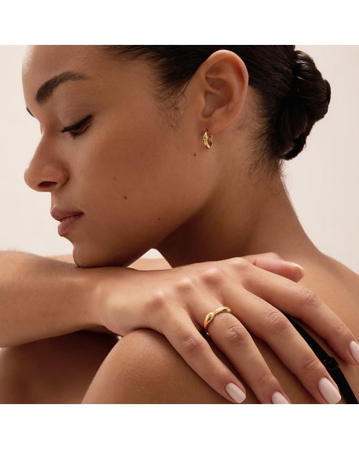 Vanhi White Colette Link Droop Ring