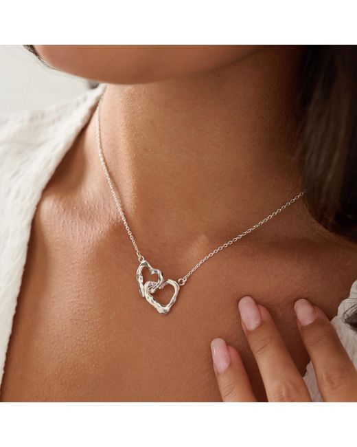 Lulu and Boo Jewellery Metallic Molten Lulu And Boo Heart Infinity Necklace