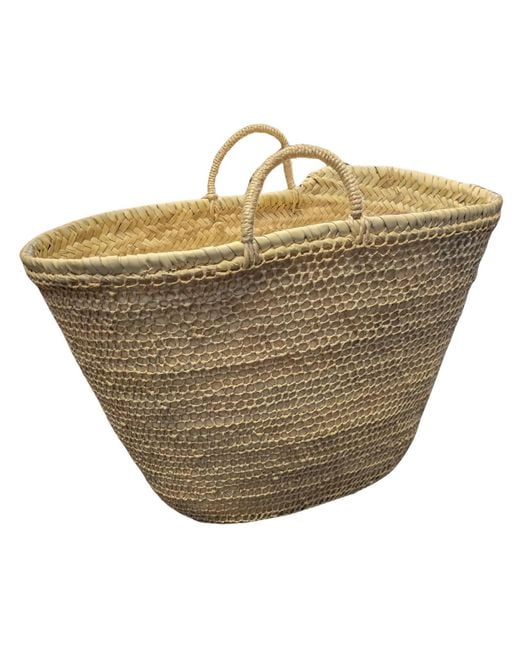 Berber Leather Metallic Neutrals The Safi Large Straw & Rattan Beach Tote