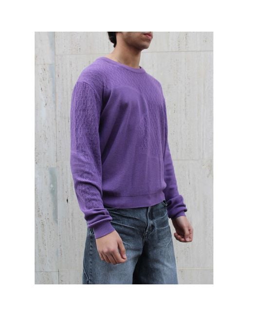 Maria Aristidou Purple Engraving Sweater for men