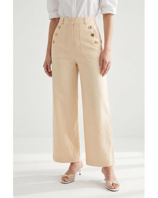 Exquise Natural Neutrals Petra Wide Leg Pants