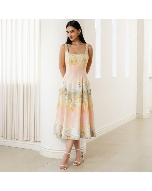 Yumi Kim Metallic Sienna Linen Dress