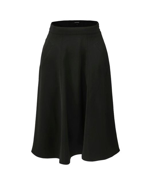 Smart and Joy Black Sleek Flared Skirt