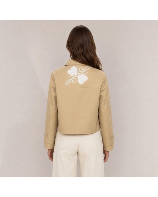 House of Laines London Natural Neutrals Laines Couture Hand Embellished Monkey Cropped Trench