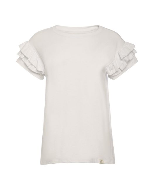 LOVETRUST White Ella Ruffle Sleeve Tee
