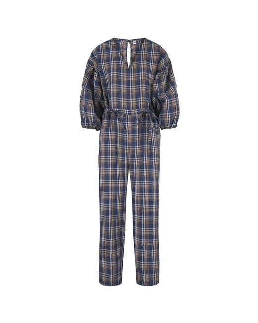 NUMBAT Gray Klara Tartan Jumpsuit