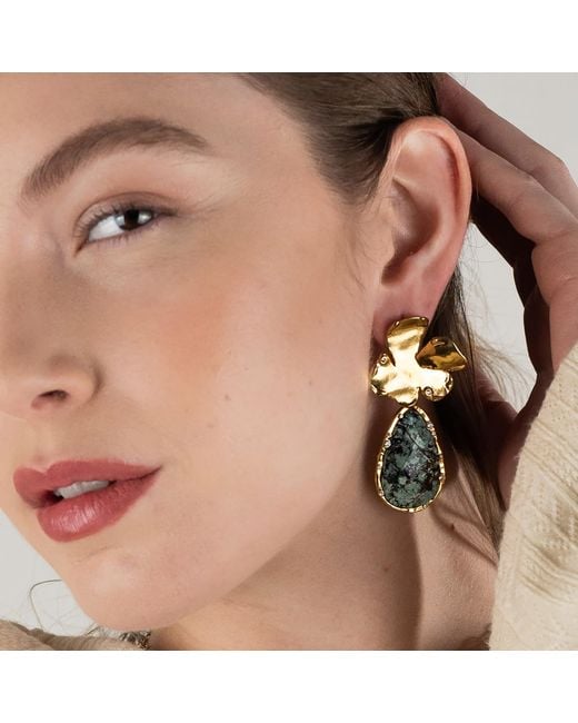 Rare Matters Jewelry Blue African Drop Earrings
