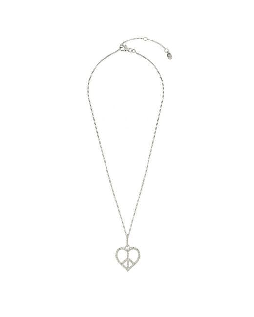 Charlotte's Web Jewellery Metallic Peace Heart Pendant Necklace