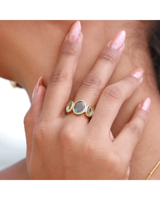GEM BAZAAR Blue Riviera Ring