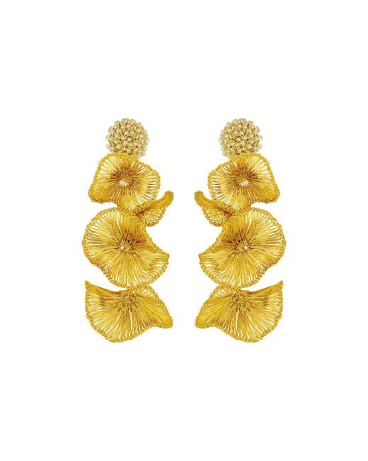Stephanie Browne Australia Yellow Golden Poppy Earrings