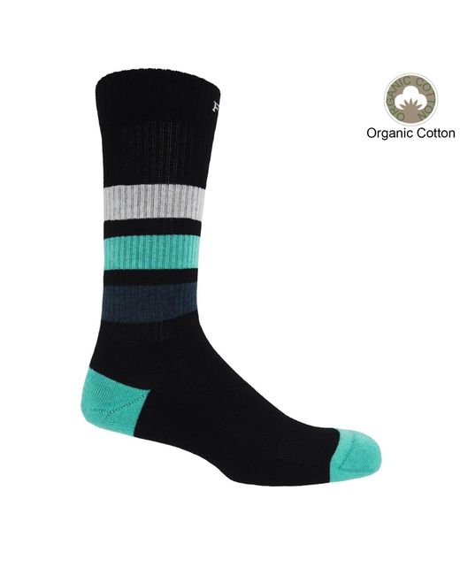 Peper Harow - Made in England Blue Striped Organic Sport Socks – for men