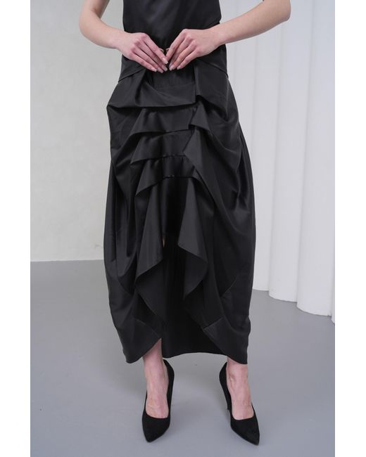 Lumina Eligma Black The Vanguard Skirt Silk