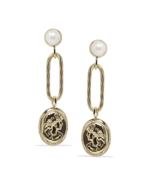 Vintouch Italy Metallic Beatrice Gold-plated Drop Earrings