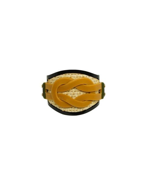Gissa Bicalho Black Handmade Acrylic Bracelet Ybyra