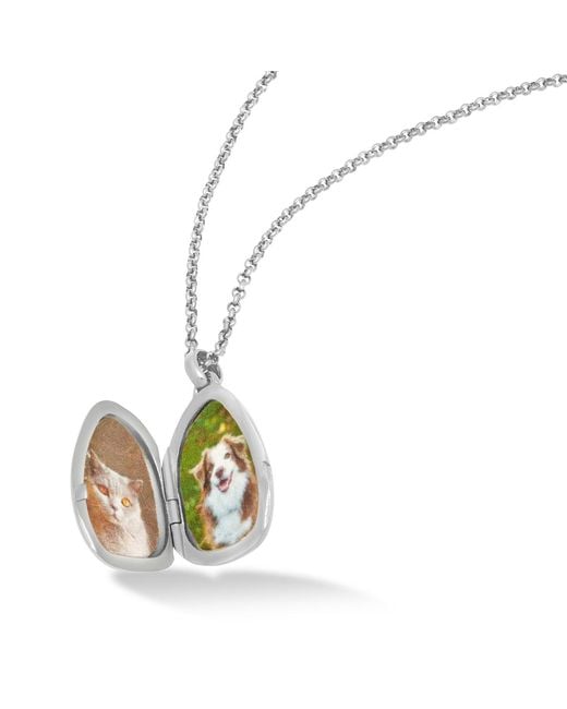 Dower & Hall White Pebble Photo Locket Pendant