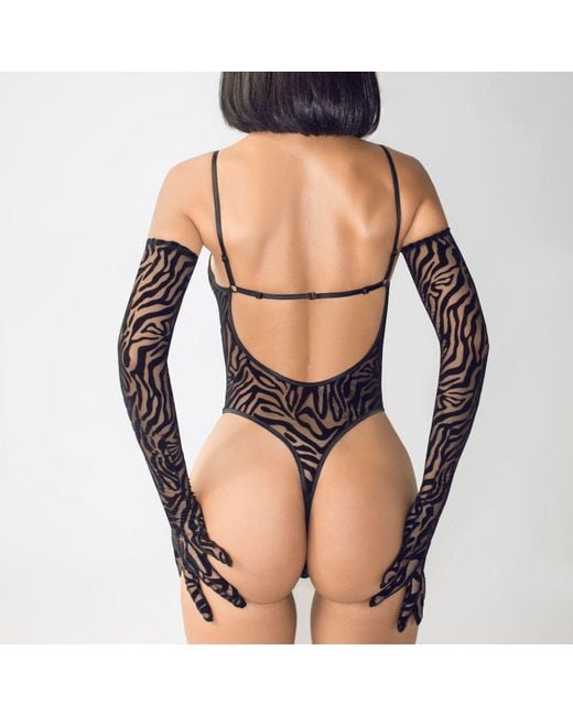 Perilla Lingerie Black Kylie Bodysuit